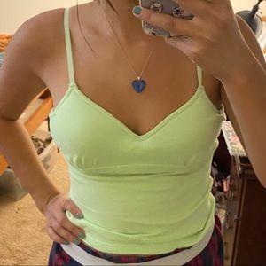 Green tank top
